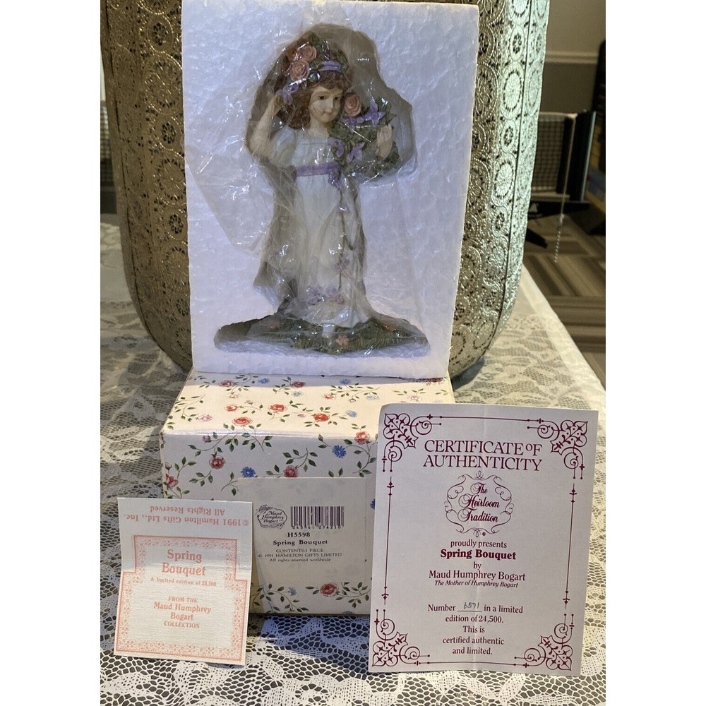 Limited Edition Maud Humphrey Bogart Spring Bouquet Figurine￼ with box H5598
